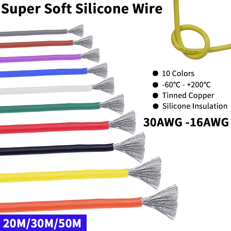 16 AWG Silicone Electrical Wire – 50 Ft Brown, Tinned Copper, High Temp Resistant (-60°C To 200°C) - View #3