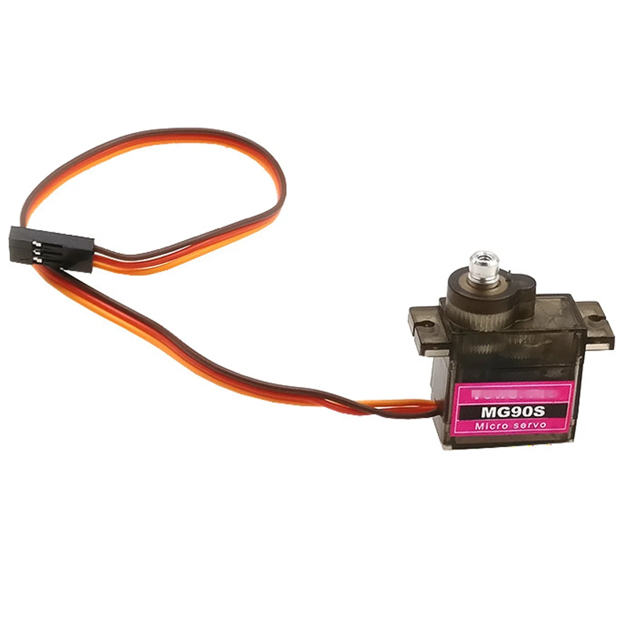 Micro Servomoteur Analogique 9G SG90 MG90S pour RC, vue de face montrant les engrenages métalliques.