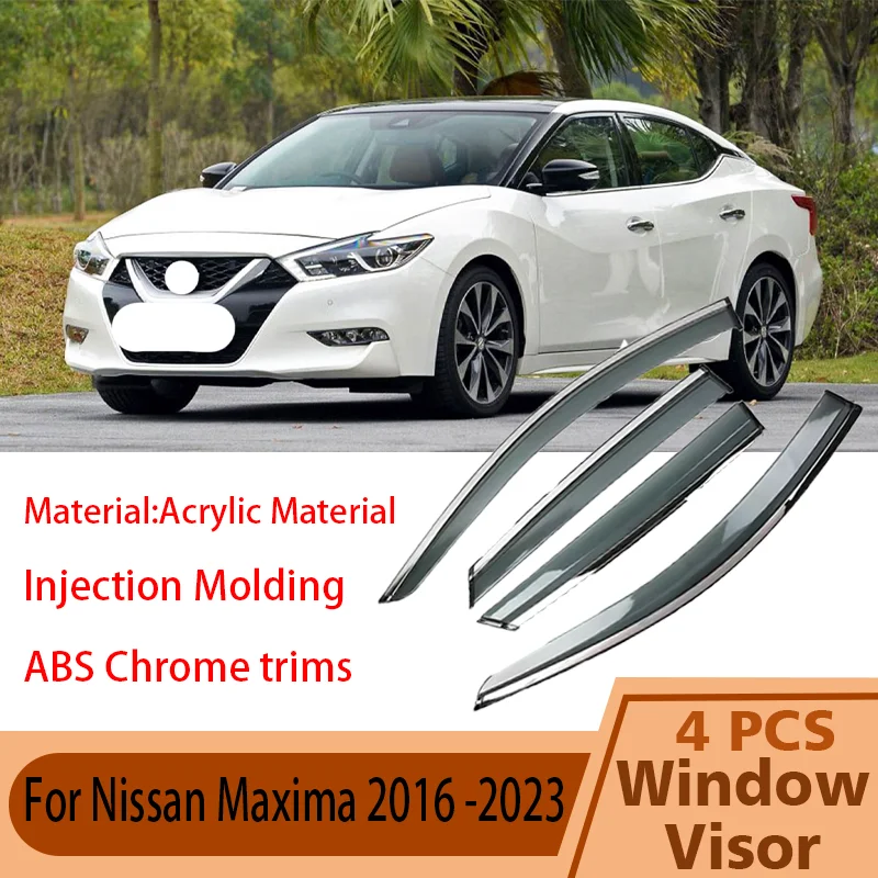 Car Side Window Deflector For Nissan Maxima-Sun Rain Guard Windshield Weathershields Window Rain Guard