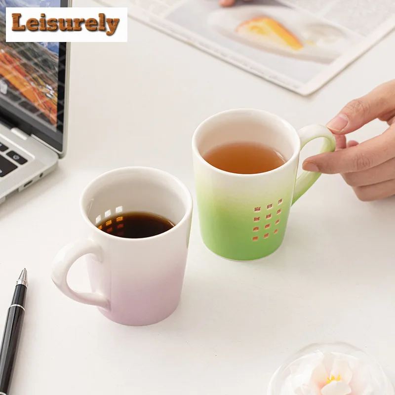 200ml Palace Style Gradient Mug Traditional Coffee Cup Mug With Plate Tea Making Office Water Cup Tea Services Gift Supplies