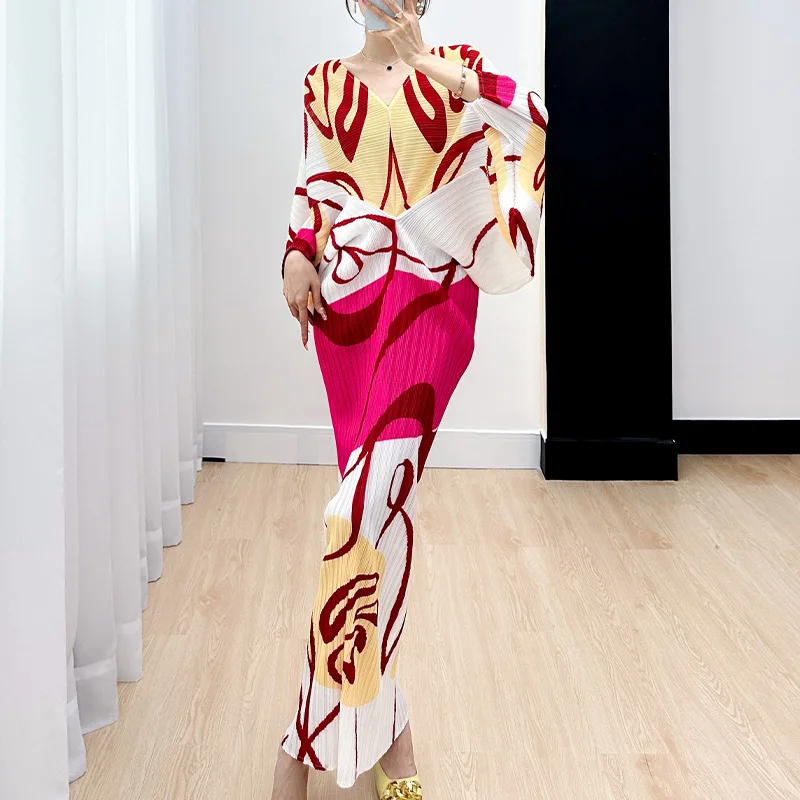 

Женское длинное платье с запахом, элегантное формальное платье с поясом и принтом, летняя одежда для женщин, 2023