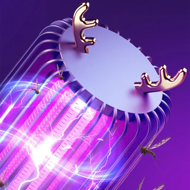 Usb Forgás Szúnyog Csapda Intelligens Szúnyoggyilkos Könnyű Elektromos Ütés Szúnyogriasztó Kültéri Kártevő Gyilkos Lámpa - Image 3