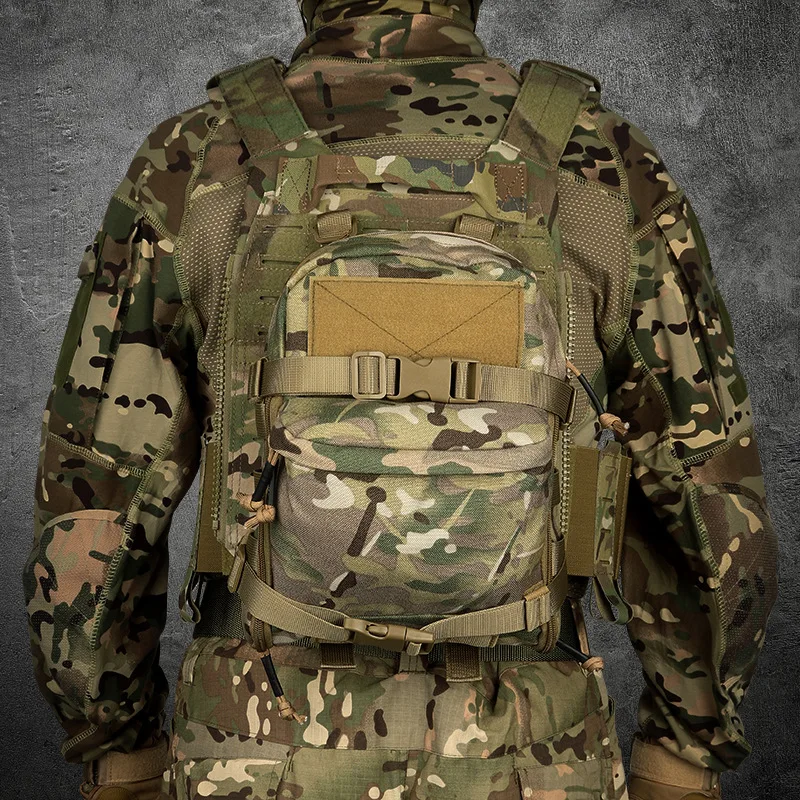 

Tactical Vest Accessories 1000D Lightweight Waterproof Water Bag Molle Backpack Millitary EDC Pouch Airsoft Gun Hunting Vest