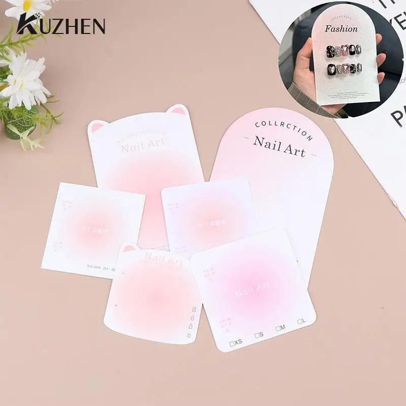 10Pcs Press-On Nail Packaging Display Handmade False Nail Design Swatch Show Card Manicure Sample Display Salon