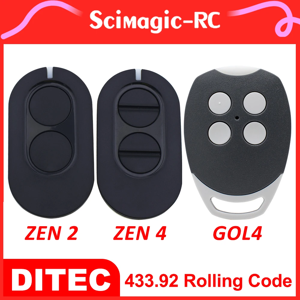 

DITEC Garage Door Remote Control Ditec BIXLS2 BIXLP2 GOL4 BIXLG4 ZEN2 ZEN4W Rolling Code 433.92 MHz Garage Remote Gate Opener