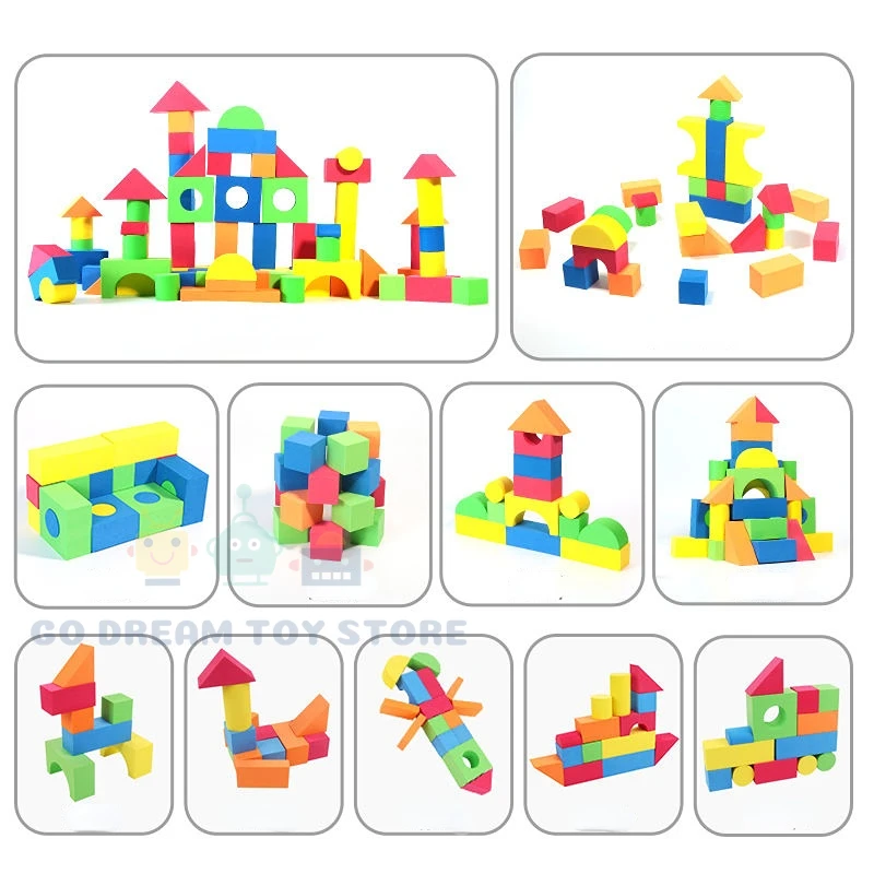 46PCS Soft EVA Building Blocks Educational Toys For Children Large