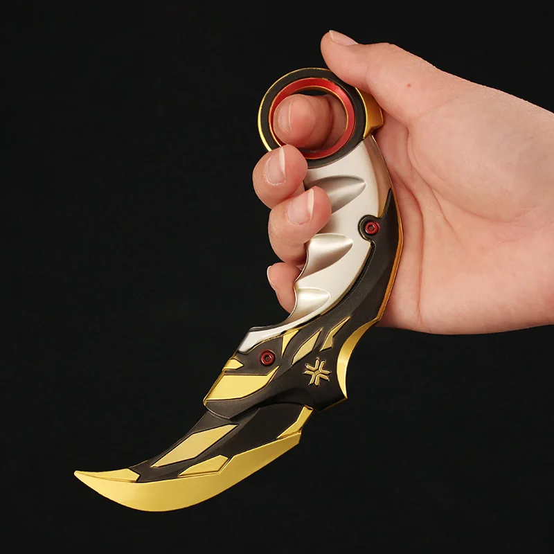

Valorant Weapon Champions 2021 Karambit for Melee 16cm Reaver Knife Alloy Metal Game Peripheral Samurai Sword Gift Toys for Boys