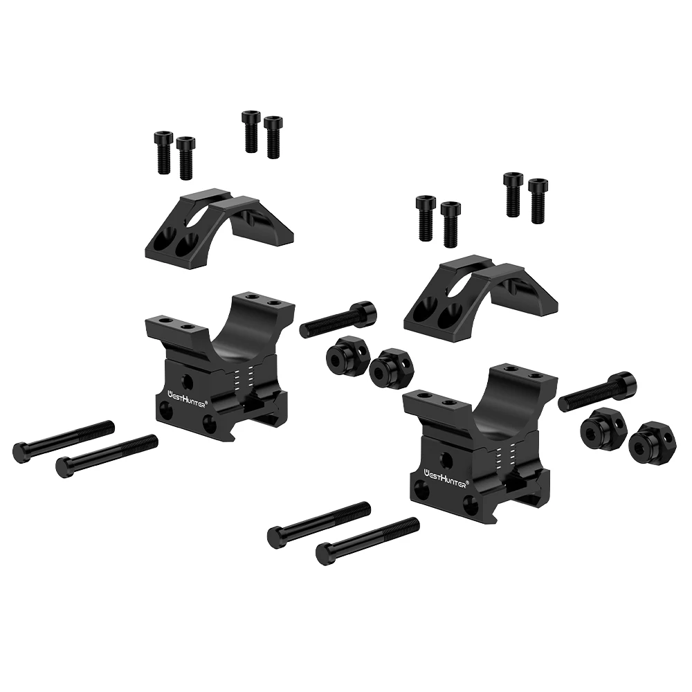 Rifle Scope Mount Rings WESTHUNTER Adjustable Profile Picatinny 1''/30mm Center Height 32 To 38mm Adjust Optical Sights 20mm Rail Mount rifle scope mount ring rifle scope mount picatinny rail accessories scope mount adapter rail adapter