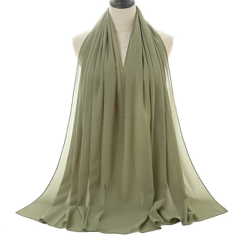 Women Summer Pure Color Soft Shawl Scarf main image 0