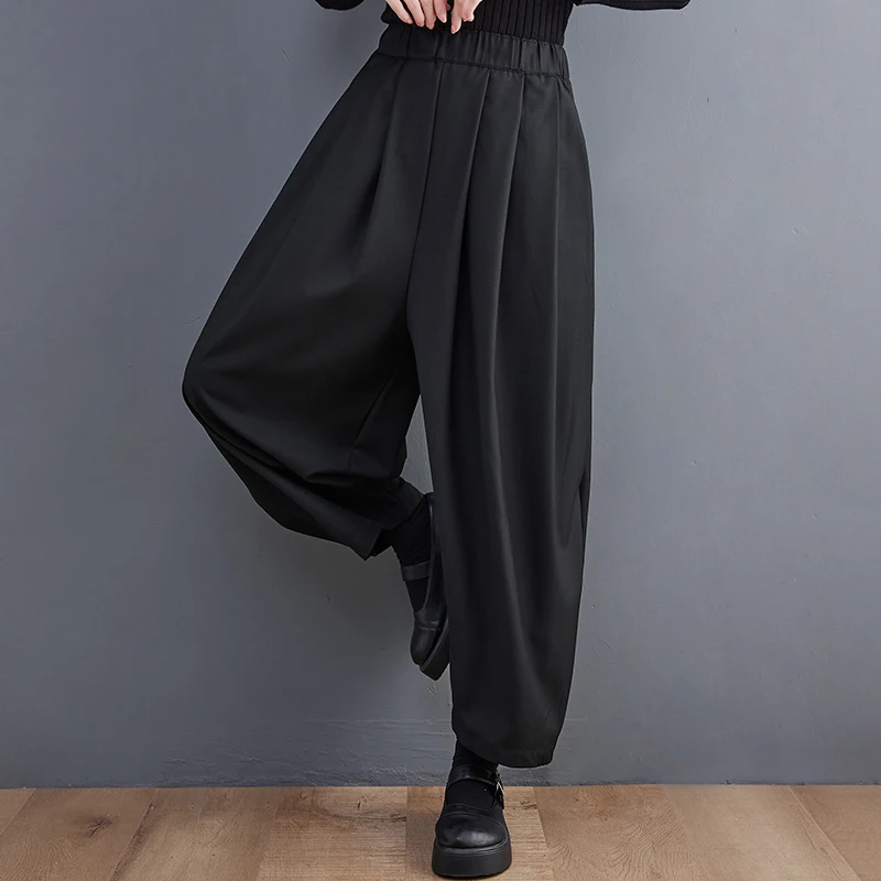 

European American High Waist Fashion Women Summer Autumn Wide Leg Pants Lady Outdoor Work Straight Pants Spring Casual Pants