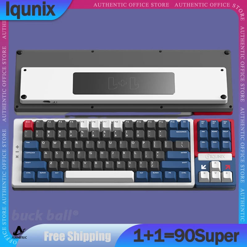 

Pre Sale Iqunix 1+1=90 Super Mechanical Keyboard 3mode Usb Bluetooth Wireless Keyboard Hot Swap 89Key Low Latency Keyboard Gift