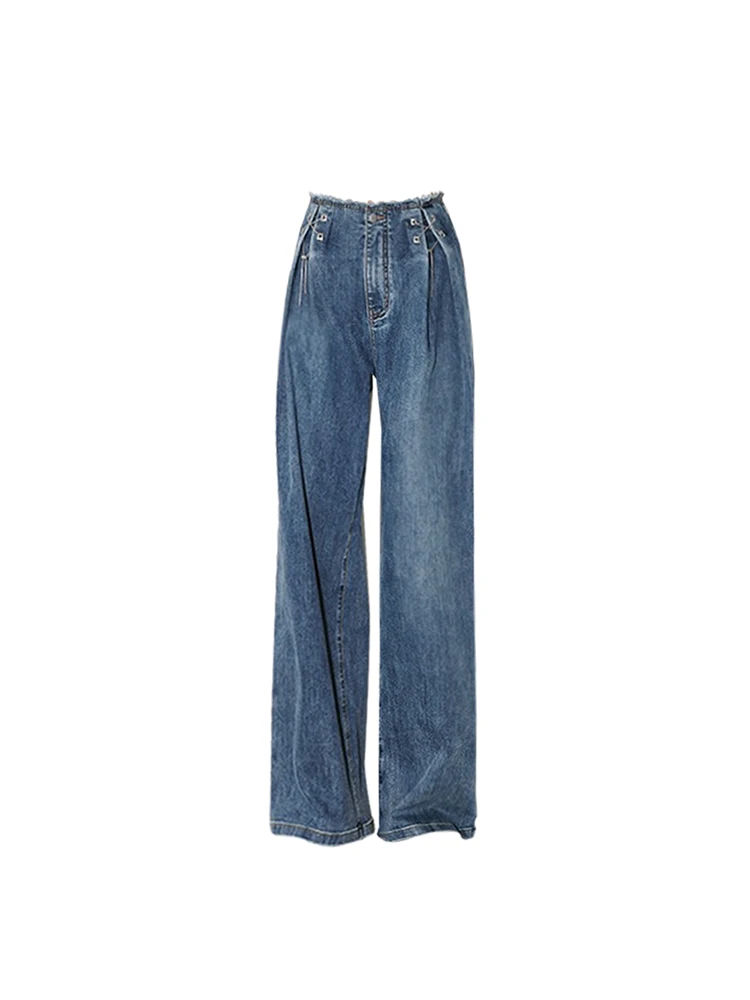 

Women's Baggy Blue Jeans Streetwear Vintage 90s Y2k 2000s Fashion Denim Trouser Korean High Waist Wide Leg Cowboy Pants Clothes