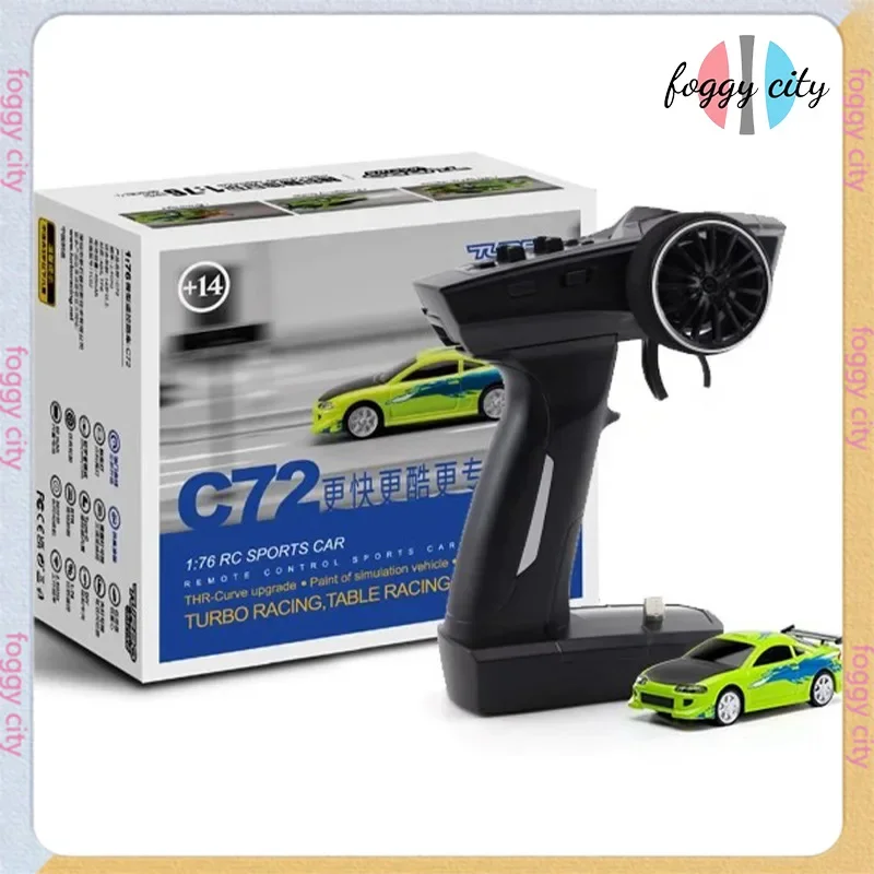 

Turbo Racing 1:76 Mini Remote-controlled Car Electric Sports Car C71 C72 Rtr Mini Desktop Parent-child Party Toy Children's Gift