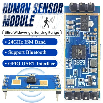 LD2412 Sensore modulo radar di rilevamento presenza umana 9M Uscita GPIO UART 7PIN 24GHz Sensori in movimento corpo sensibile alla frequenza ISM