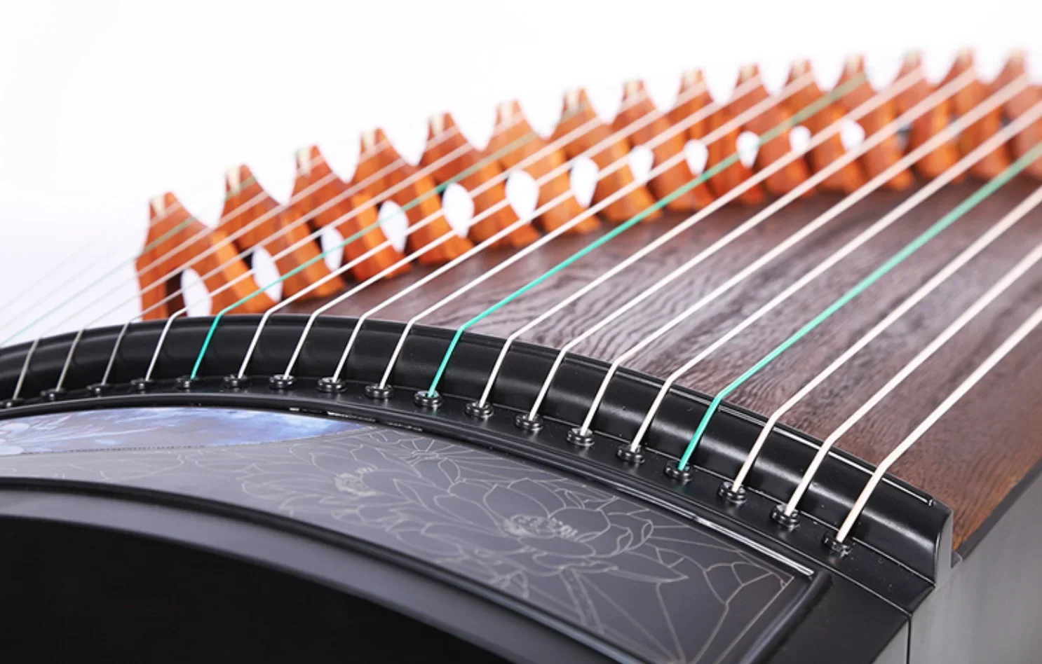 High Quality Guzheng 21 Strings 163cm Purple Flower Group