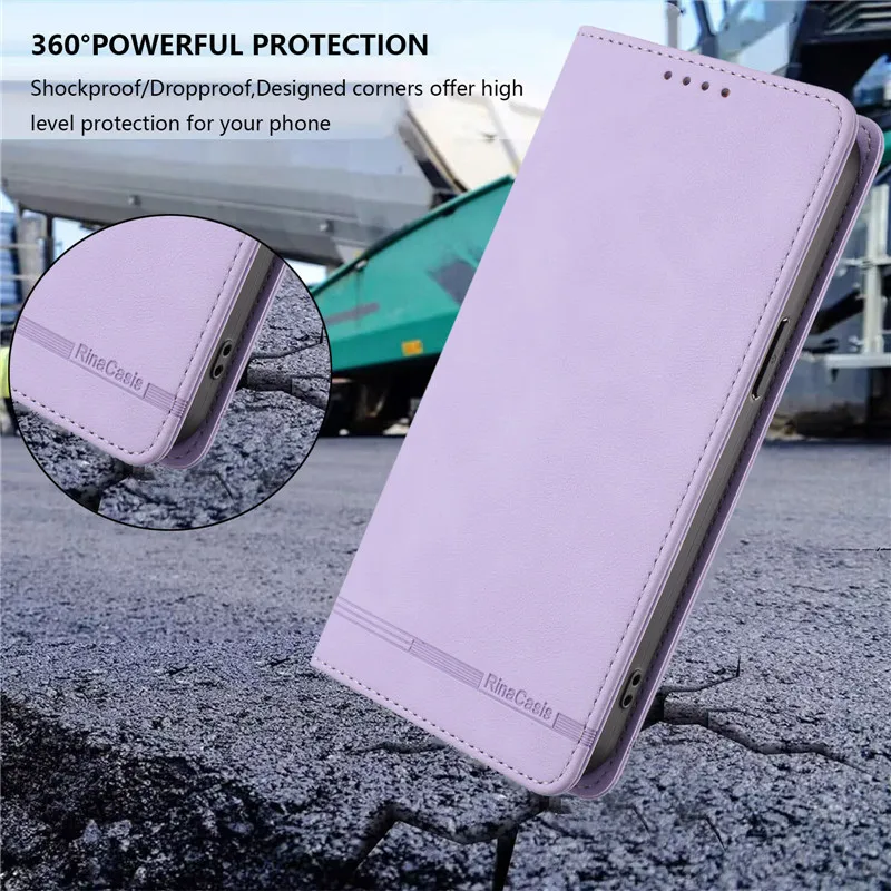 Leather Retro Anti-Theft Wallet Flip Phone Case