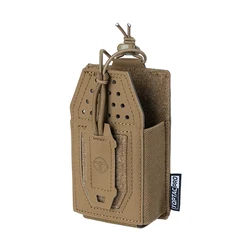 Compact Tactical Radio Carrying Pouch - Universal MOLLE Attachment (Coyote Brown)