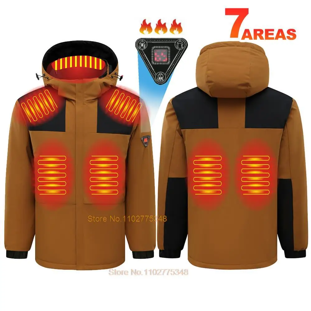 

Heated Jacket Men Women USB Electric Self Heated Clothing Skiing Suites Camping Hiking Down Winter Jacket Heated Coats Washed