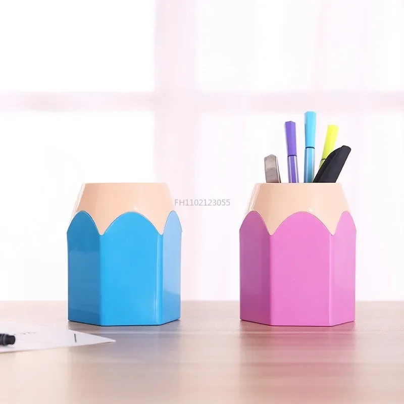 Pencil Tray Pencil Shaped Make Up Brush Pen Holder Pot Office Stationery Storage Organizer School Supplies for Kids Pens Holder