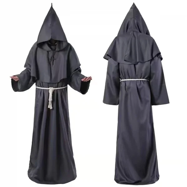 

Халат старинного монаха, одежда мастера, одежда священника, костюм для Хэллоуина, одежда средневекового монаха