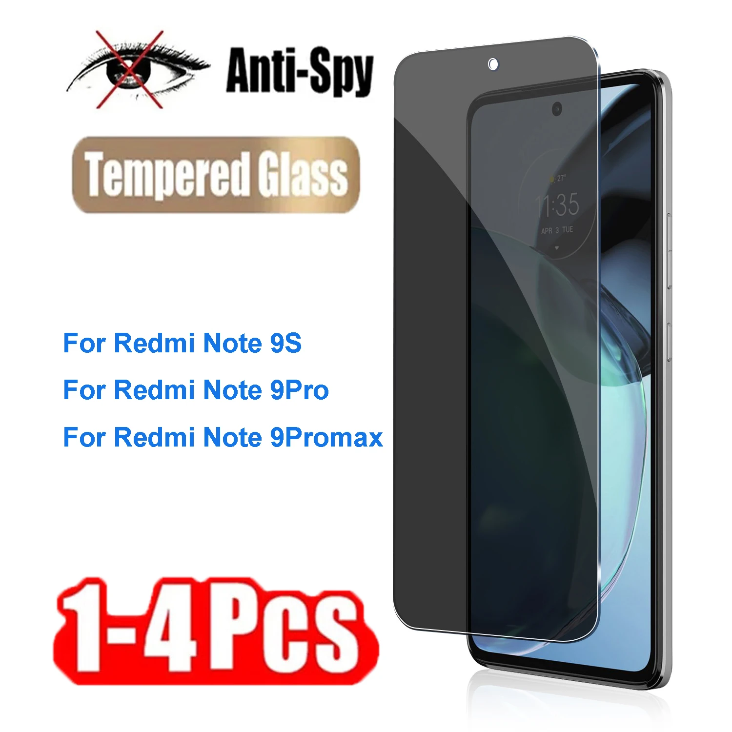 

1-4 шт., защитное закаленное стекло для Redmi Note 9 Pro max