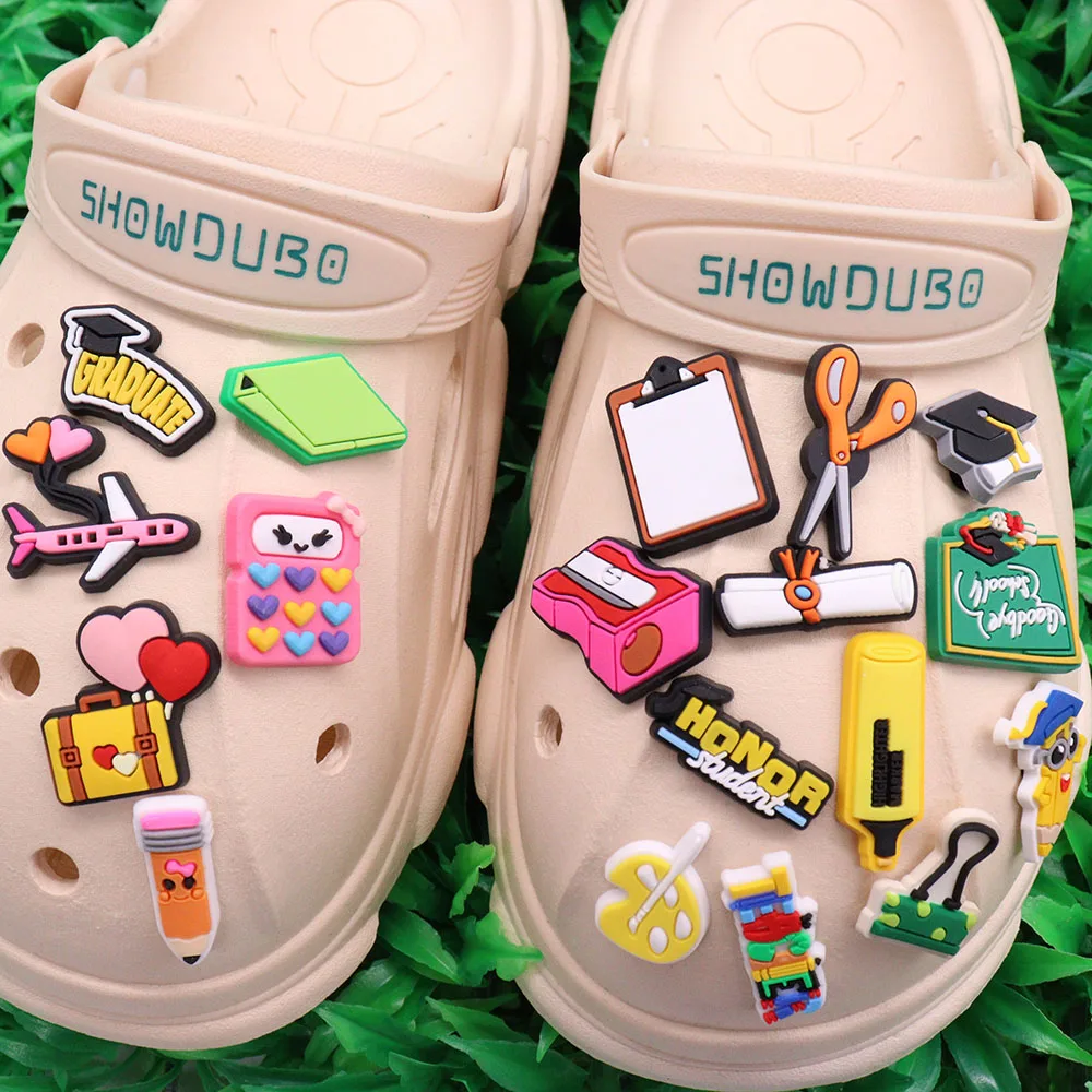 PVC Shoe Charms - Graduation School Bus Teacher Design