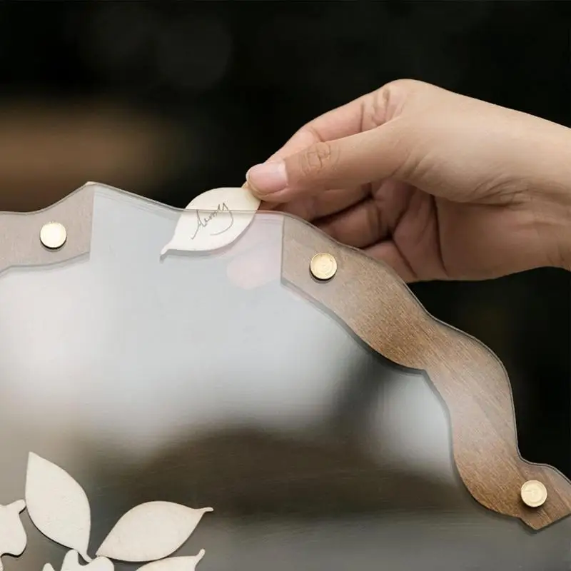 Wedding Guest Book Tree Shape Transparent Guestbook Guest Drop Box Memory Customize Reception Guests Wishes Recorder Supply