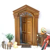 1:12 Dollhouse Miniature European Retro Villa Door Simulation Door Furniture Model Decor Toy Doll House Accessories 1