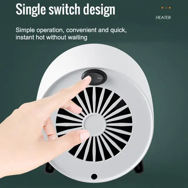Hordozható Mini Elektromos Fűtő Ventilátor 220 V Eu Dugó Fűtés Meleg Levegő Fúvó Otthoni Iroda Tanulmányi Asztali Gépe Télen - Image 4