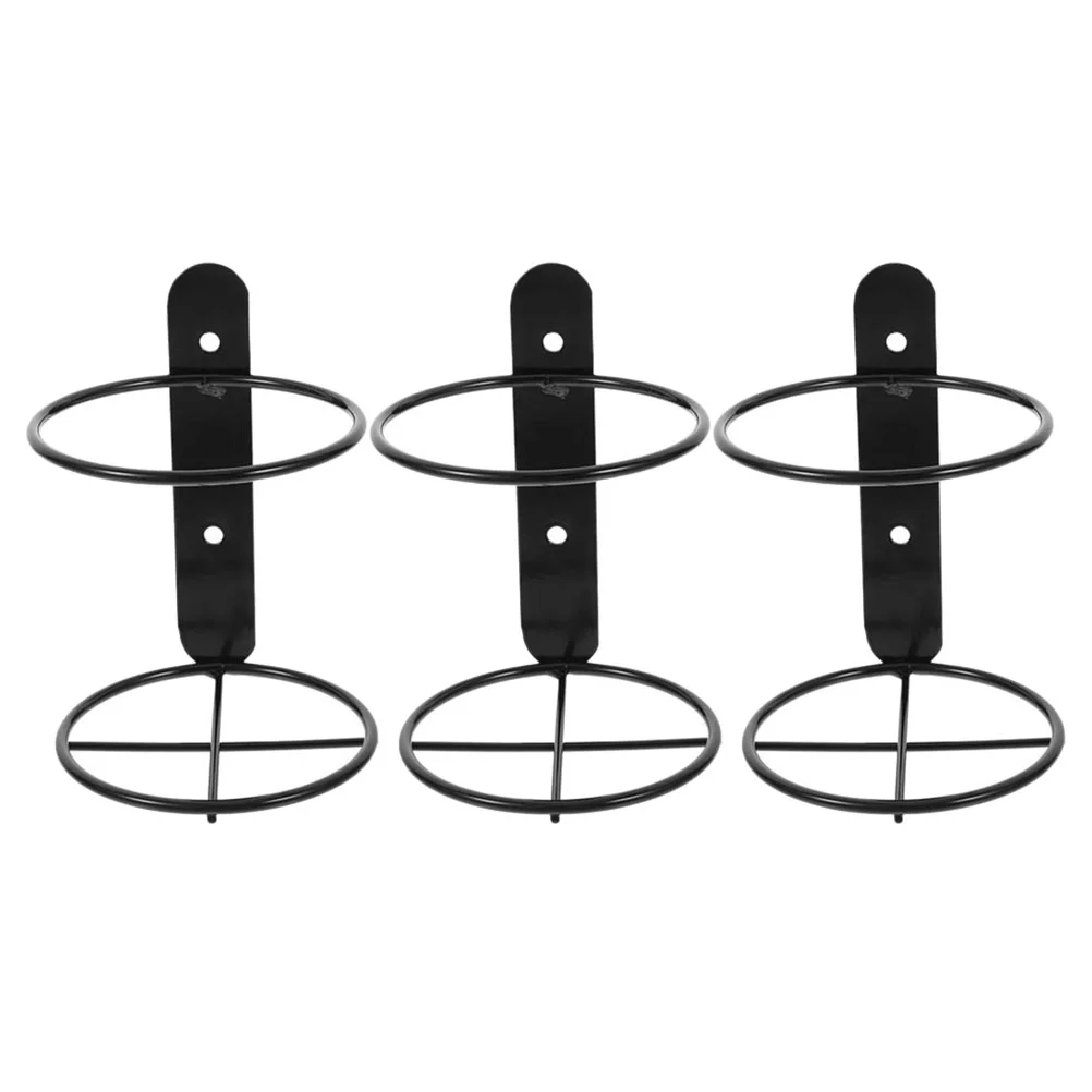 

3pcs Wall Mounted Bottle Rack Iron Bottle Wall Holder Single Organizer