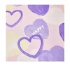 Purple Love Bed Sheet Set with 2 Pillowcases Simple Letter Design Soft Comfortable Bedding Set for Kids Adults Room Decoration 4