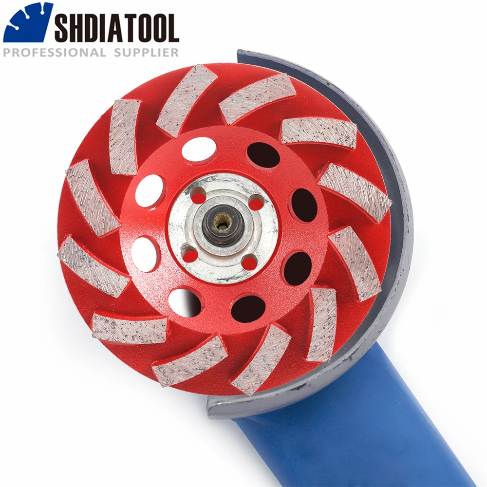 SHDIATOOL 1pc Dia 5"/125mm Diamond Grinding Cup Wheel Concrete Diamond Grinding Wheel Disc, Segmented Turbo Type