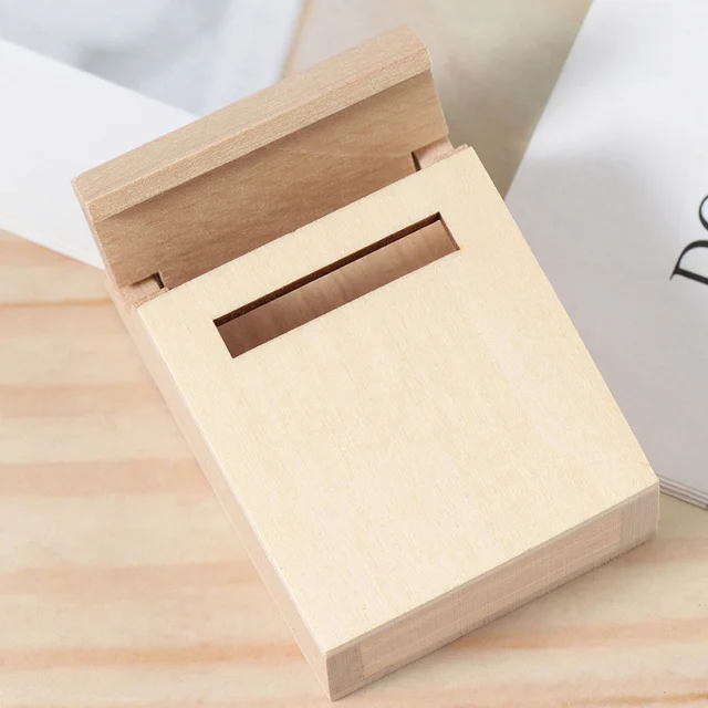 Mini Üres Postafiókmodell Miniatűr Fa Postafiók Ház Barkács - Image 6