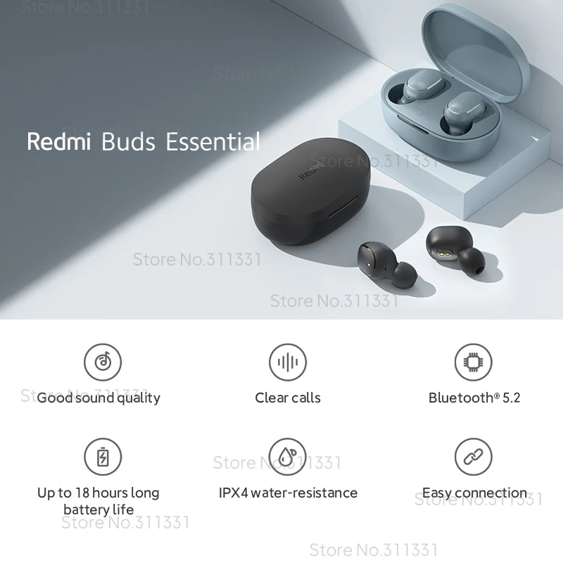 Xiaomi Redmi Buds Essential Wireless Earphones Black