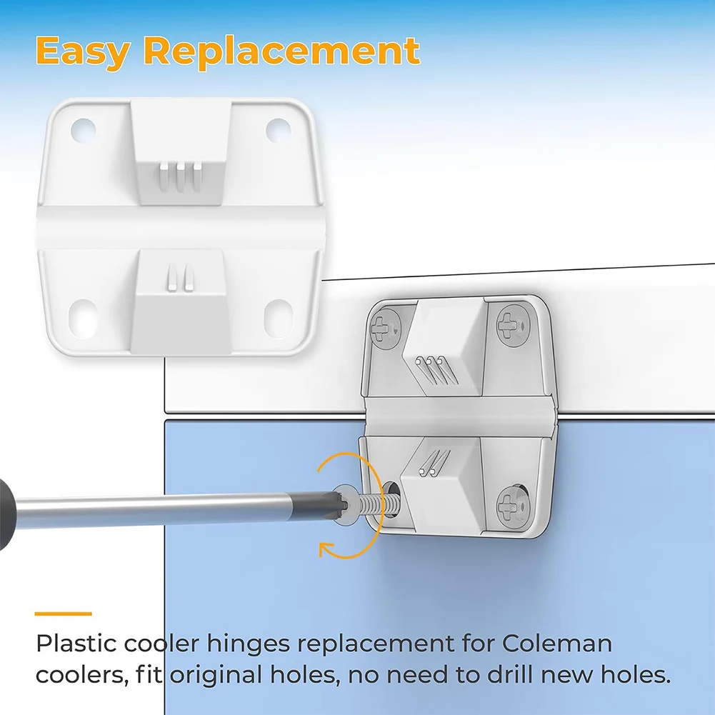 Cooler Hinges Screws Set Cooler Plastic Hinge Set with Screws Camping Coolers Plastic Hinges for Coolers