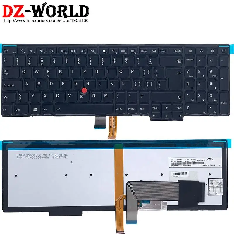 Teclado para Lenovo Thinkpad P50s T560 W540 T540p ch Suíça W541 T550 W550s L540 L560 L570 E531 E540 Laptop 00pa643 04y2679 - Imagem 3