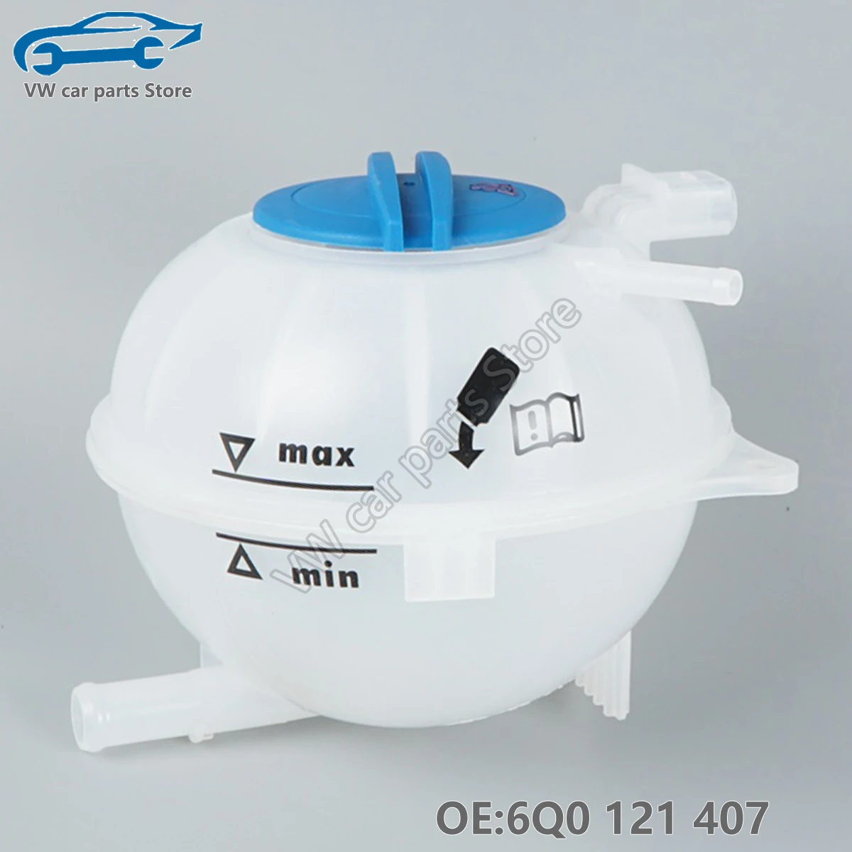 Coolant Expansion Tank 6Q0121407 Car Radiator Coolant Overflow Reservoir Expansion Recovery Tank for Audi A1 Seat Ibiza Skoda Fabia VW Polo Accessories