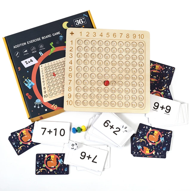 Montessori multiplicação matemática de madeira jogo de tabuleiro crianças  aprendizagem brinquedos educativos contando centenas placa de pensamento  interativo jogo - AliExpress