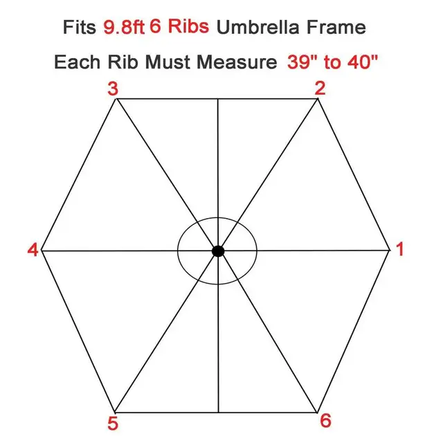 Esernyő -Csere Napfényes Burkolat Kültéri Kerti Lombkorona Vízálló Burkolatok Uv30+ Védelem Napellenző Ruhával - Image 6