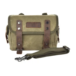Universal Motorcycle Side Saddlebag with Removable Waterproof Inner Liner (Small army green)