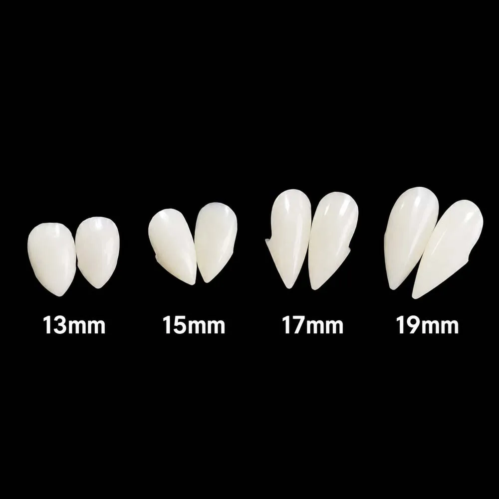Spooky Vampire Fangs with Adhesive - Halloween Costume Prop Dentures