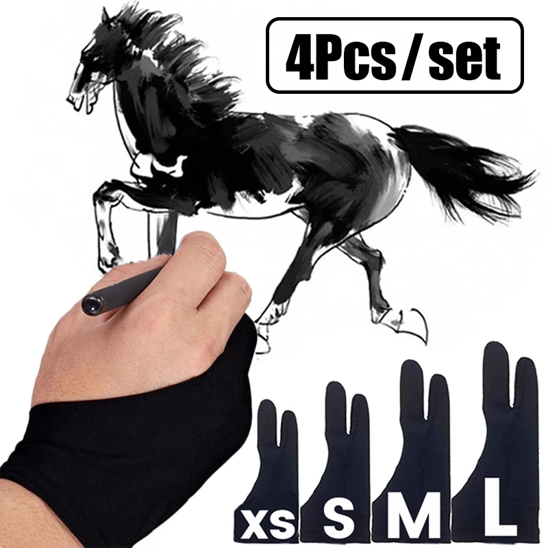 TwofingerArtistGlovesPalmRejectionGlovesforDrawingTabletPaper