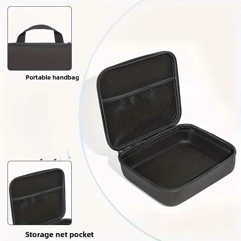 Portable Hard Shell Storage Case with Handle Zippered Makeup Tool - Image 2
