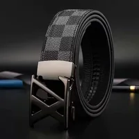 New genuine leather men belts waistband alloy automatic buckle men and women waistband versatile jeans belts - Image 3