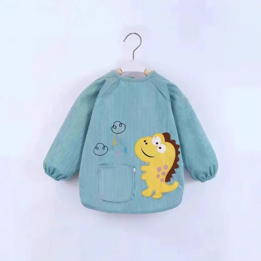 Long Sleeve Children's Apron for Eating And Drawing Autumn Winter Style Extra Large Outerwear Children's Clothing Toddler Bib