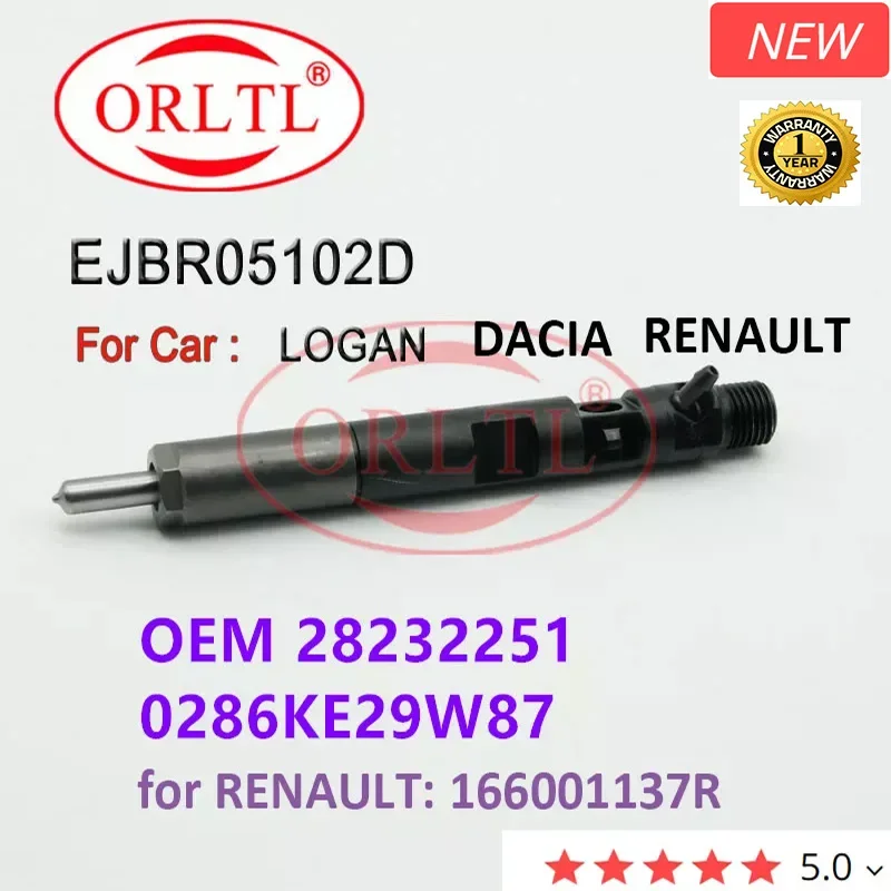 Orltl Nuovo Diesel Oem 28232251 Muslimex Ejbr05102D 166001137R Iniettore Common Rail Per Dacia Renault Kangoo 2010 Euro 4