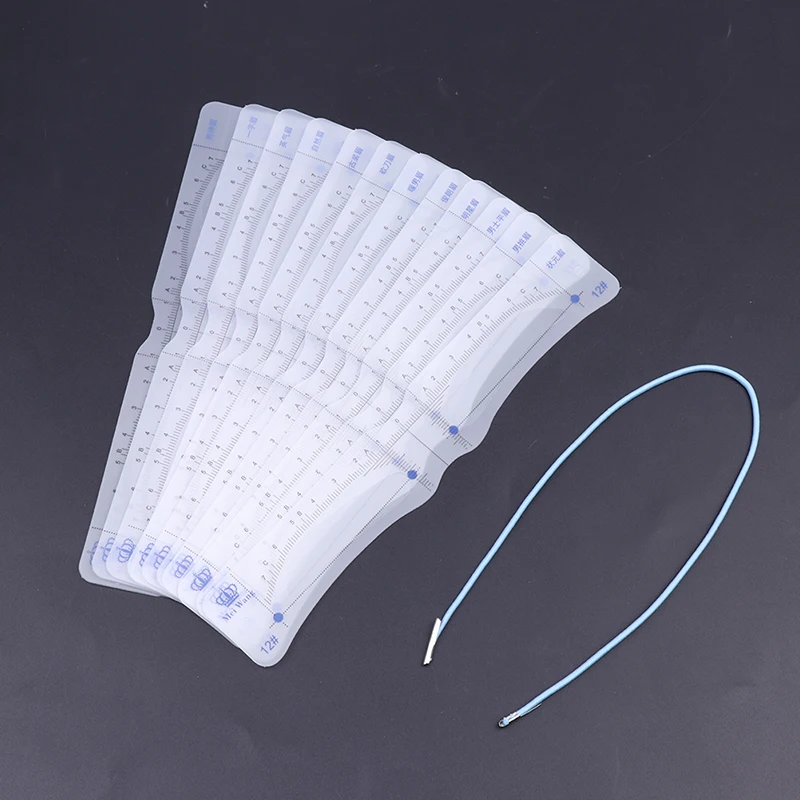 12PCS Reusable Eyebrow Shaper DIY Soft Ruler Brow Definer Stamp Card Stencil Makeup Tool for Man