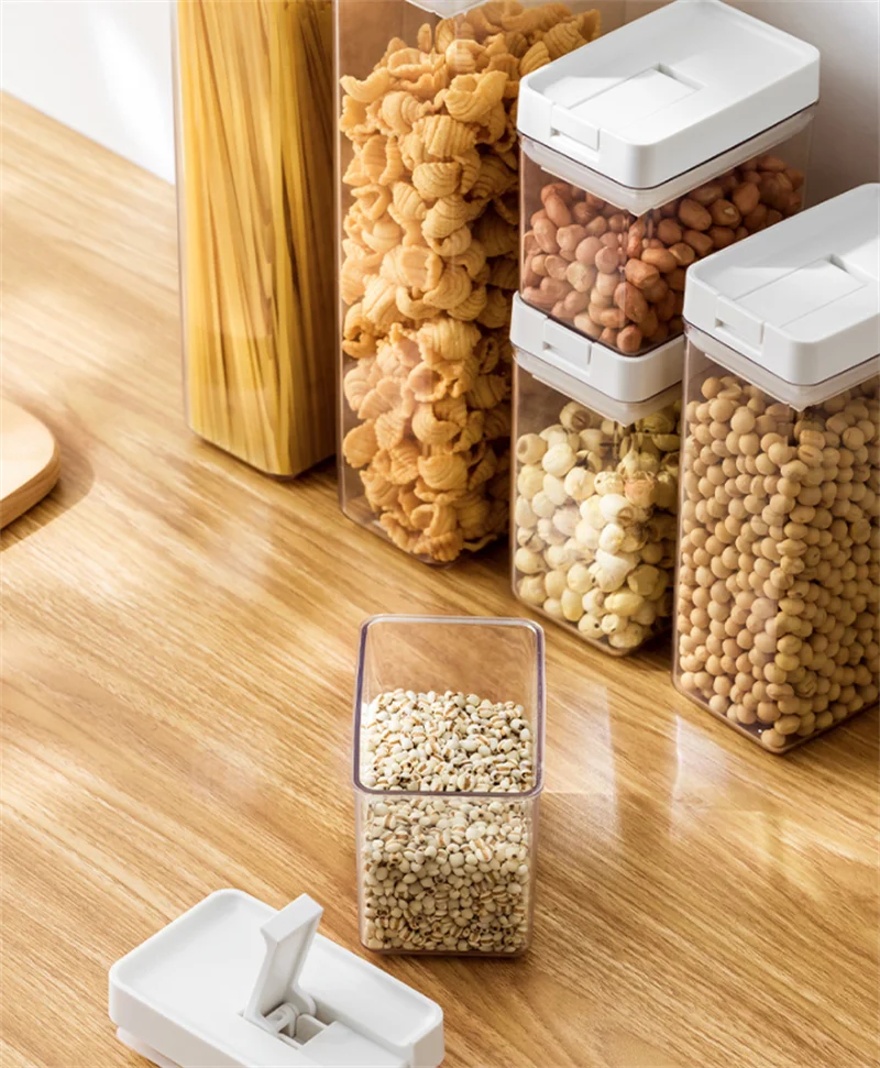 7PCS Air Tight Food Storage Containers with Pantry Organization and Storage  Containers Set for Cereal Dry Food Flour and Sugar - AliExpress