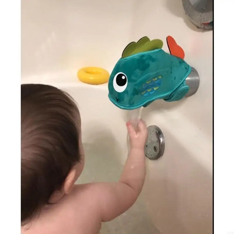 Practical Bathtub Faucet Cover Cartoon Fish-shaped Water Faucet Mouth Protecting Cover Diving Material Faucet Protector