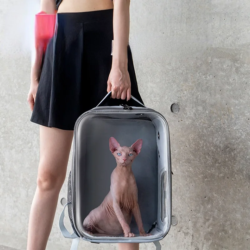 

Large space Cat Carrier Bags Breathable Dog Cat Backpack Travel Space Capsule Cage Pet Transport Bag Carrying For Cats Hand bag